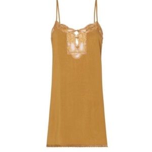 NWT Spell Love Lace Slip Dress Mini Caramel Medium UFT